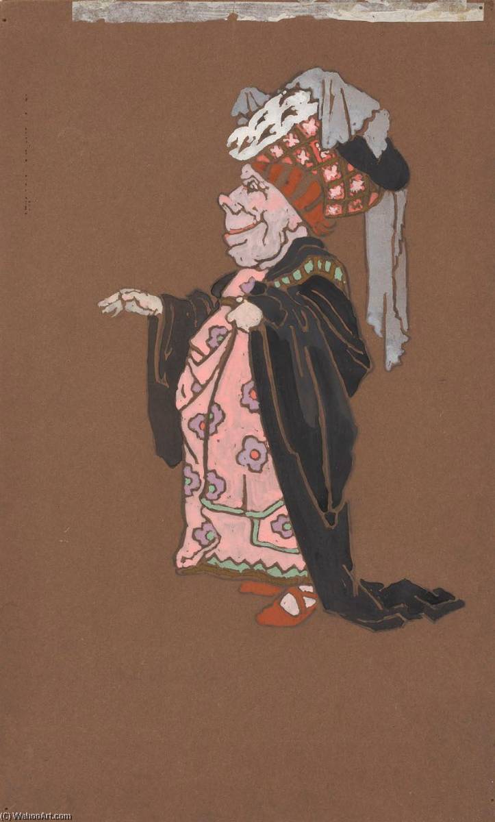 Wikioo.org - The Encyclopedia of Fine Arts - Painting, Artwork by William Penhallow Henderson - Ugly Duchess (costume design for Alice in Wonderland, 1915)