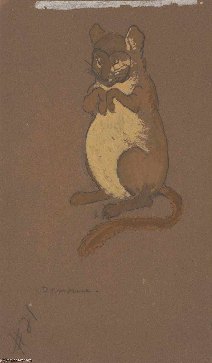 Wikioo.org - The Encyclopedia of Fine Arts - Painting, Artwork by William Penhallow Henderson - Dormouse (costume design for Alice in Wonderland, 1915)