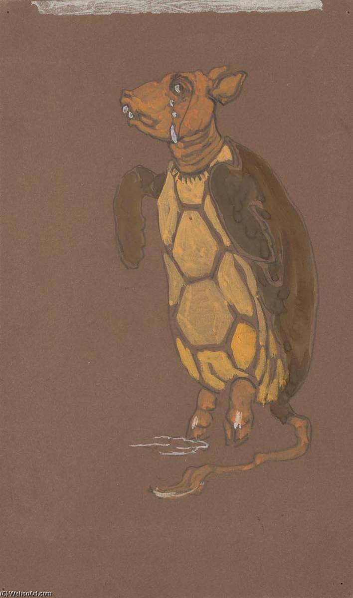 Wikioo.org - The Encyclopedia of Fine Arts - Painting, Artwork by William Penhallow Henderson - Mock Turtle (costume design for Alice in Wonderland, 1915)