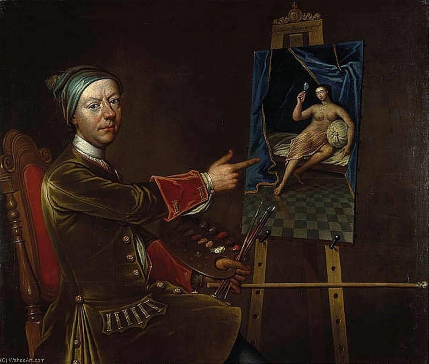 Wikioo.org - The Encyclopedia of Fine Arts - Painting, Artwork by Richard Waitt - Self Portrait