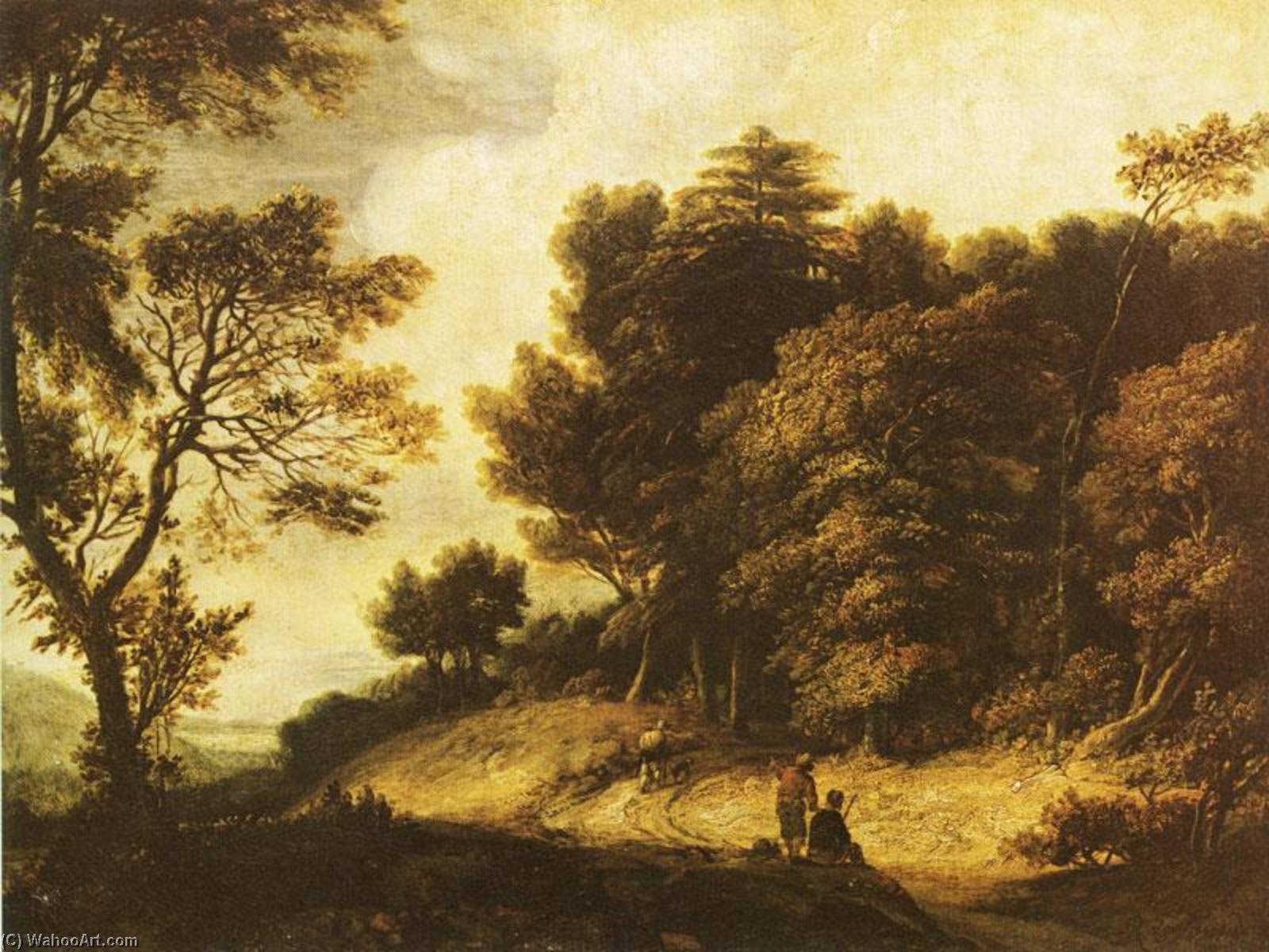 Wikioo.org - The Encyclopedia of Fine Arts - Painting, Artwork by Roelant Roghman - Landscape with Figures