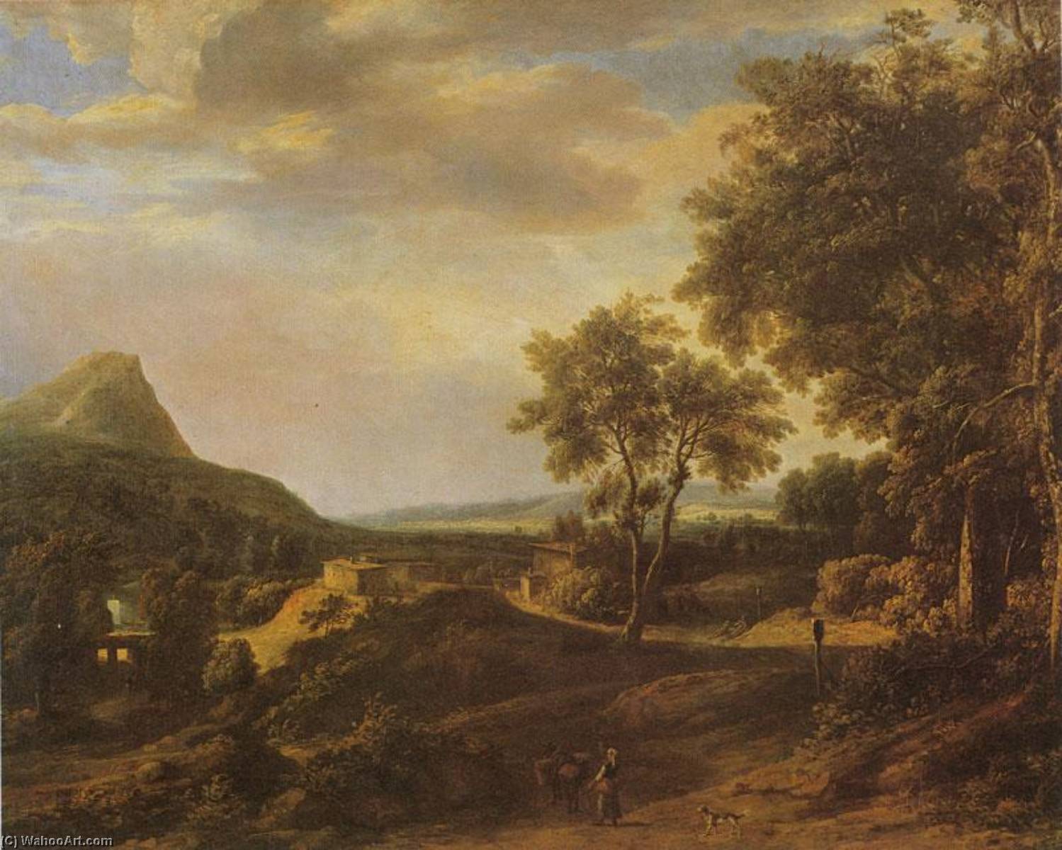 Wikioo.org - The Encyclopedia of Fine Arts - Painting, Artwork by Roelant Roghman - Landscape with a Mountain