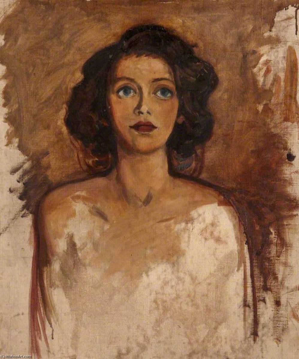 Wikioo.org - The Encyclopedia of Fine Arts - Painting, Artwork by Margaret Frances Anne Vane-Tempest-Stewart - Study of a Young Woman (unfinished)