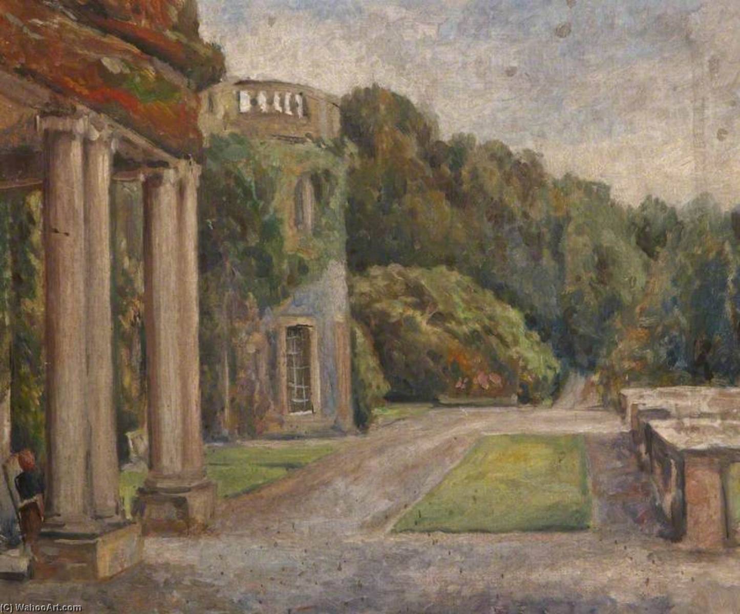 Wikioo.org - The Encyclopedia of Fine Arts - Painting, Artwork by Margaret Frances Anne Vane-Tempest-Stewart - Mount Stewart Terrace, on the South Front