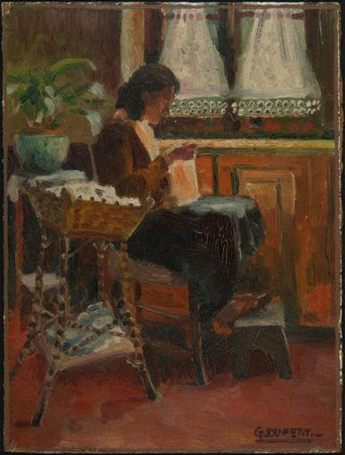 Wikioo.org - The Encyclopedia of Fine Arts - Painting, Artwork by Henri Georges Dupetit - Hélène cousant