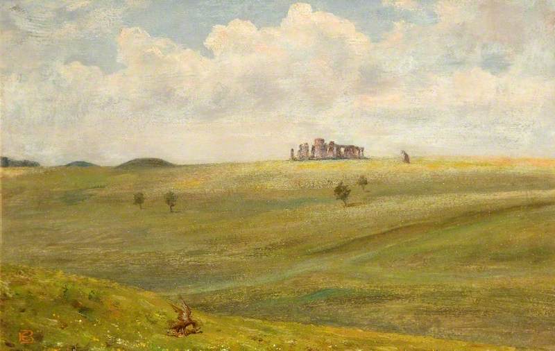 WikiOO.org - Güzel Sanatlar Ansiklopedisi - Resim, Resimler Edgar Barclay - Stonehenge Bottom, Wiltshire