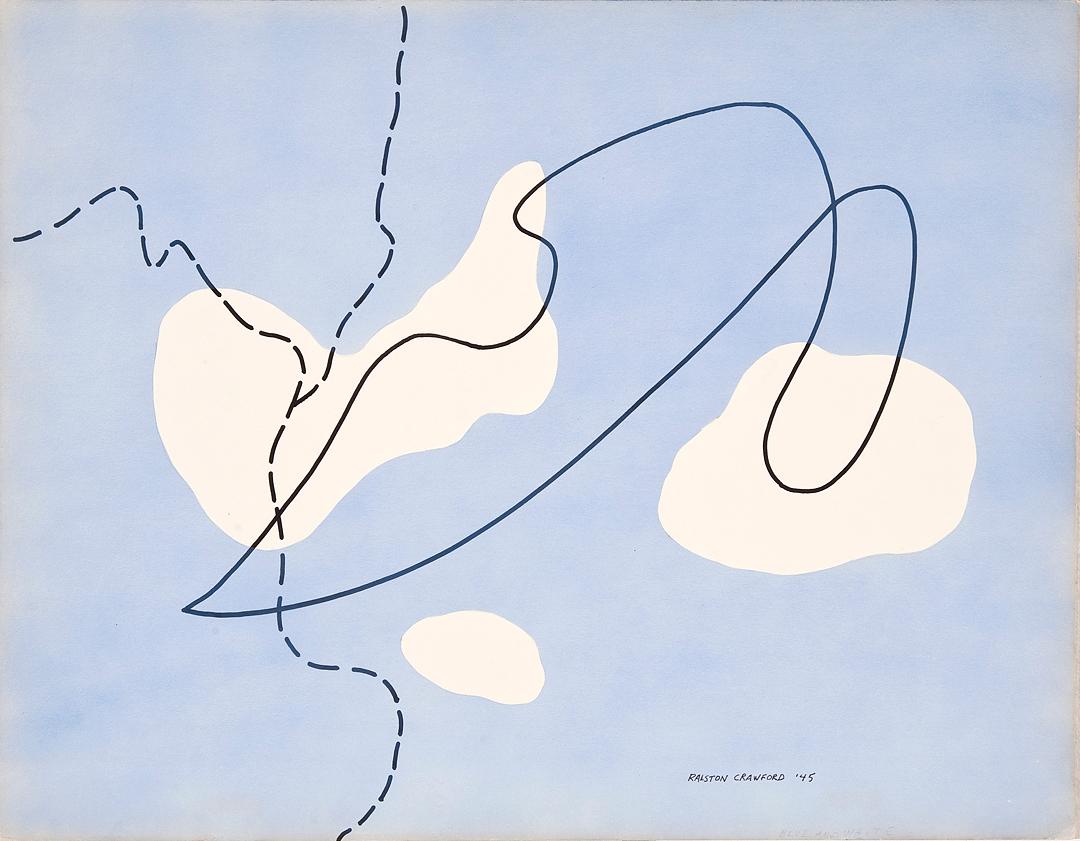 Wikioo.org - The Encyclopedia of Fine Arts - Painting, Artwork by Ralston Crawford - Blue And White