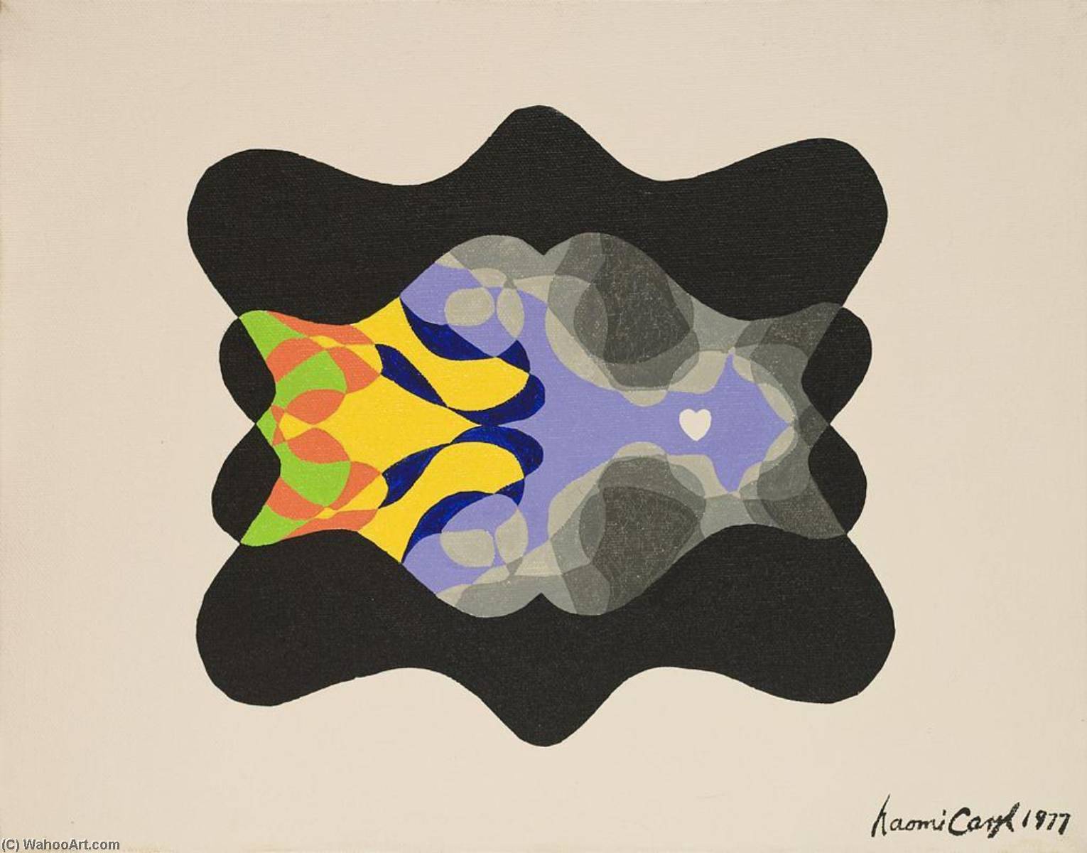WikiOO.org - Encyclopedia of Fine Arts - Lukisan, Artwork Naomi Hirshhorn Caryl - Two Delicate Butterflies With One Heart