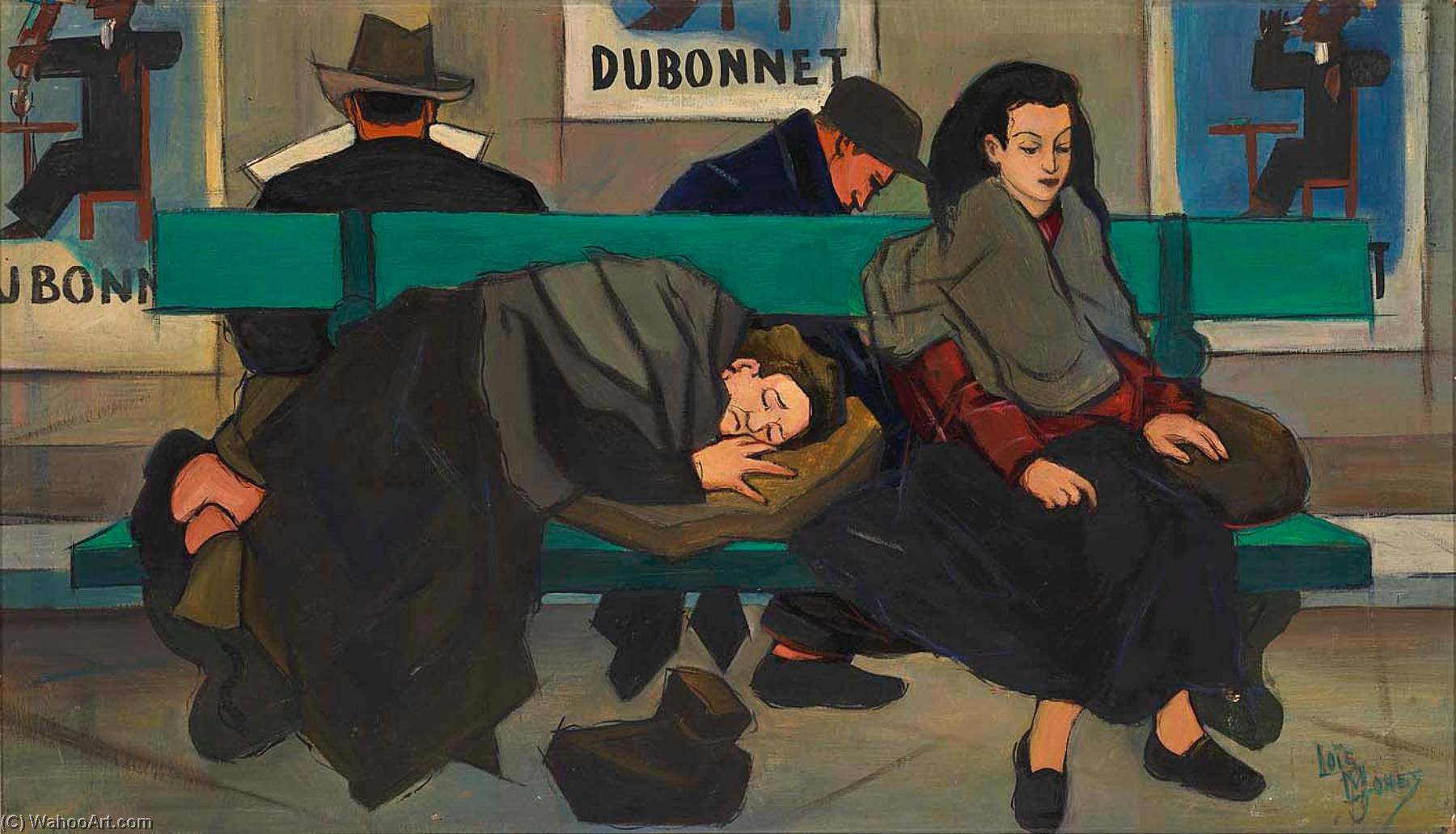 Wikioo.org - The Encyclopedia of Fine Arts - Painting, Artwork by Lois Mailou Jones - Les Clochards, Montmartre, Paris