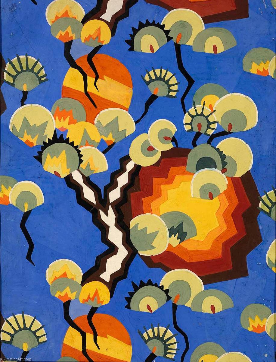 Wikioo.org - The Encyclopedia of Fine Arts - Painting, Artwork by Lois Mailou Jones - Textile Design for Cretonne
