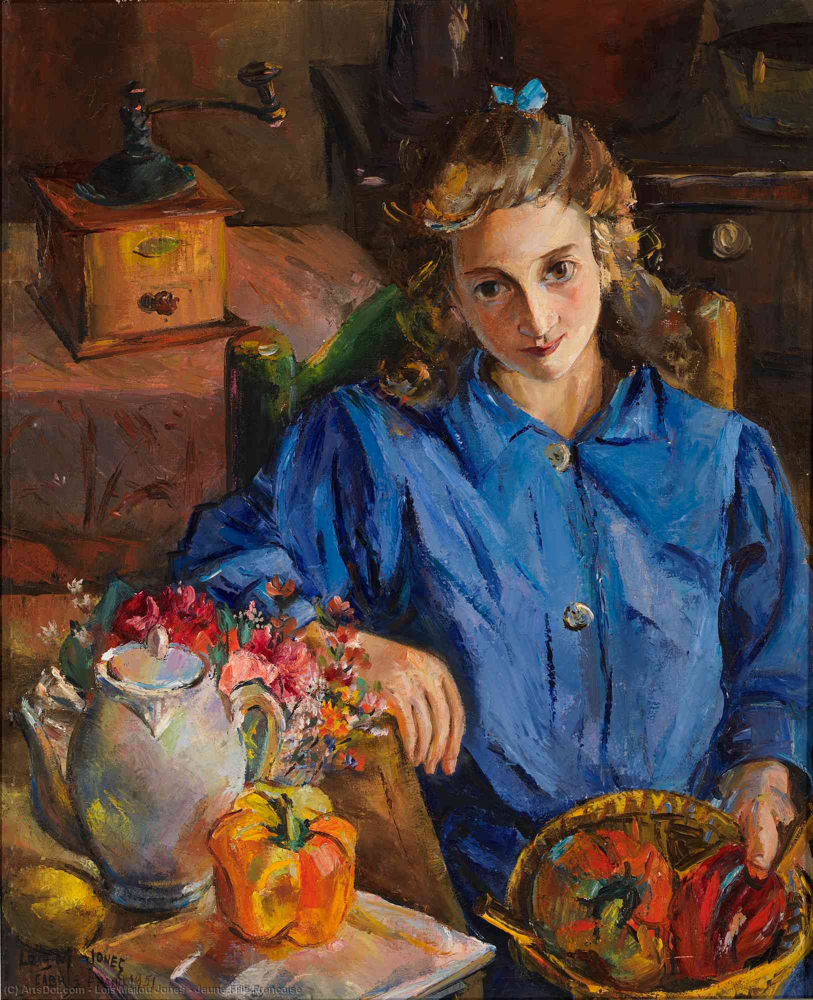 Wikioo.org - The Encyclopedia of Fine Arts - Painting, Artwork by Lois Mailou Jones - Jeune Fille Française