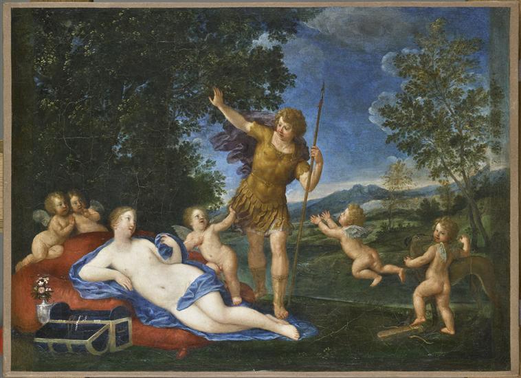 Wikioo.org - The Encyclopedia of Fine Arts - Painting, Artwork by Francesco Albani - Vénus et Adonis