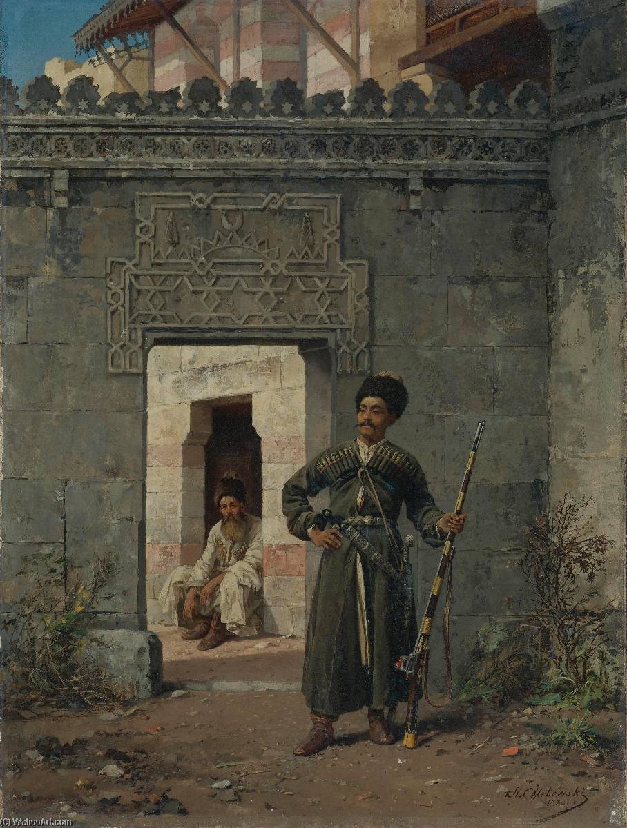 Wikioo.org - The Encyclopedia of Fine Arts - Painting, Artwork by Stanislaus Von Chlebowski - The Circassian Guards
