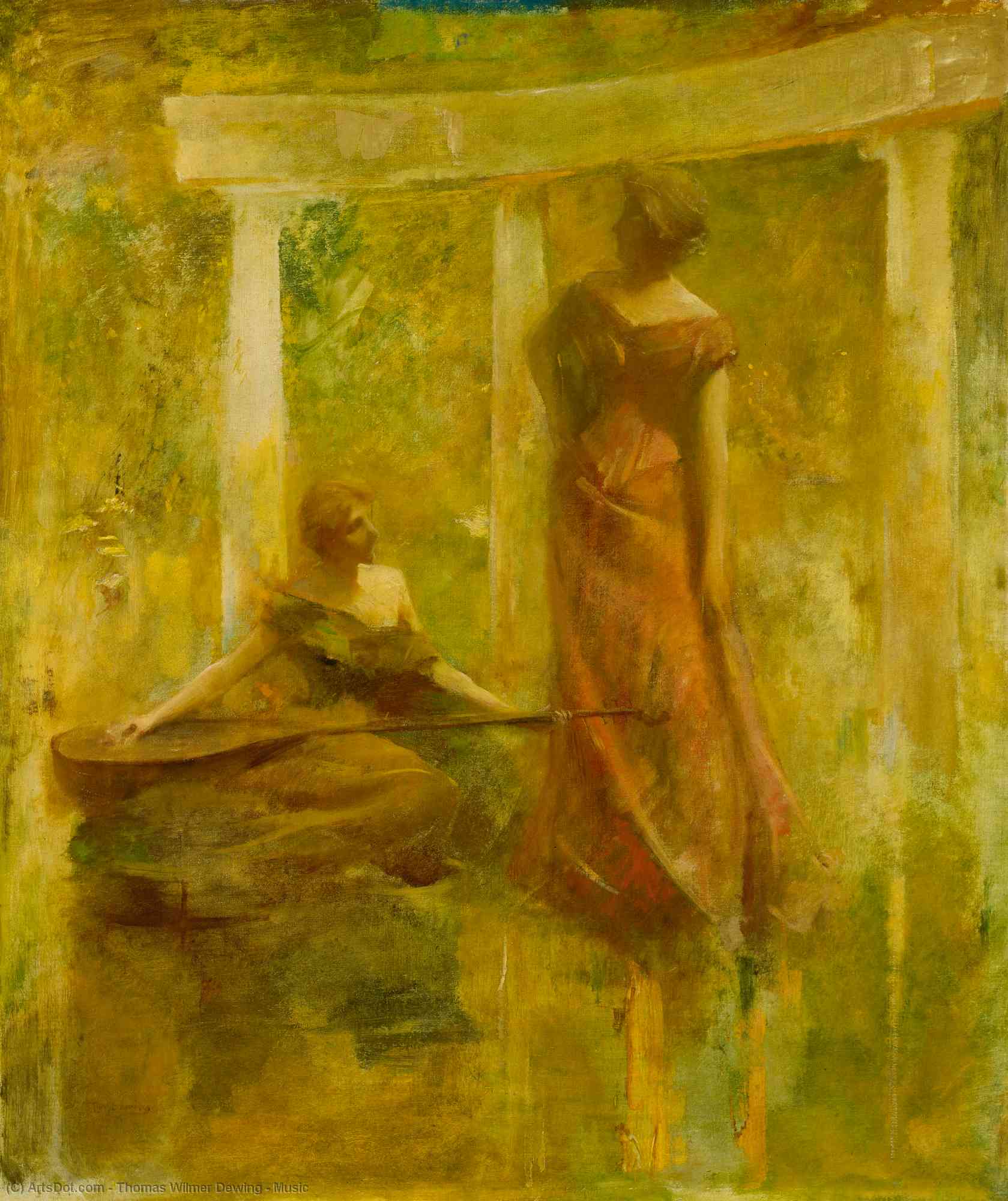 Wikioo.org - The Encyclopedia of Fine Arts - Painting, Artwork by Thomas Wilmer Dewing - Music
