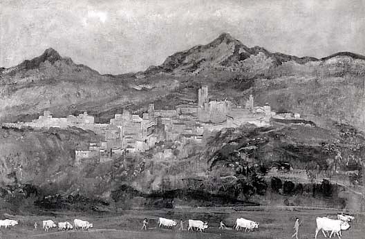 Wikioo.org - The Encyclopedia of Fine Arts - Painting, Artwork by Arthur Bowen Davies - The Apennines, (painting)