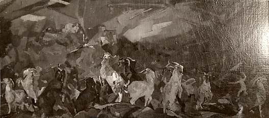 Wikoo.org - موسوعة الفنون الجميلة - اللوحة، العمل الفني Arthur Bowen Davies - Wild He Goat Dance, (painting)