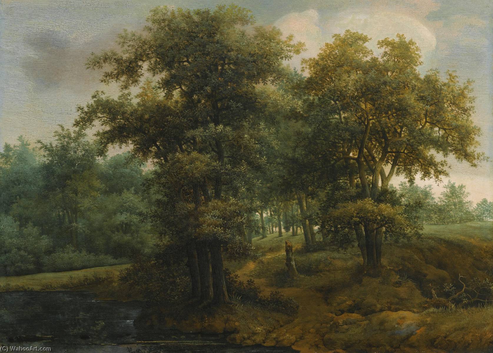 Wikioo.org - The Encyclopedia of Fine Arts - Painting, Artwork by Johannes De Lagoor - Woodland scene
