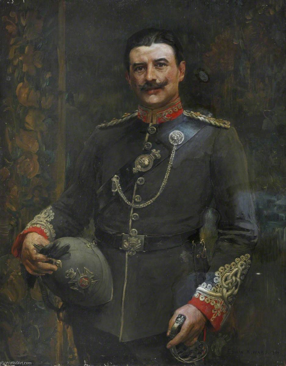 Wikioo.org - The Encyclopedia of Fine Arts - Painting, Artwork by Edwin Arthur Ward - An Officer of a Volunteer Battalion, The Middlesex Regiment, c.1904