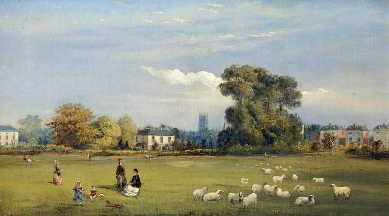 Wikioo.org - The Encyclopedia of Fine Arts - Painting, Artwork by Edward Smith - Spa Grounds, Gloucester