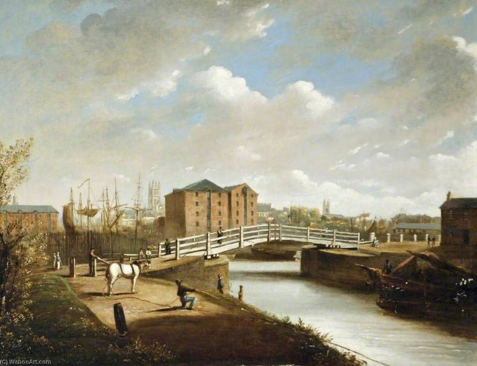 Wikioo.org - The Encyclopedia of Fine Arts - Painting, Artwork by Edward Smith - Llanthony Bridge, Gloucester