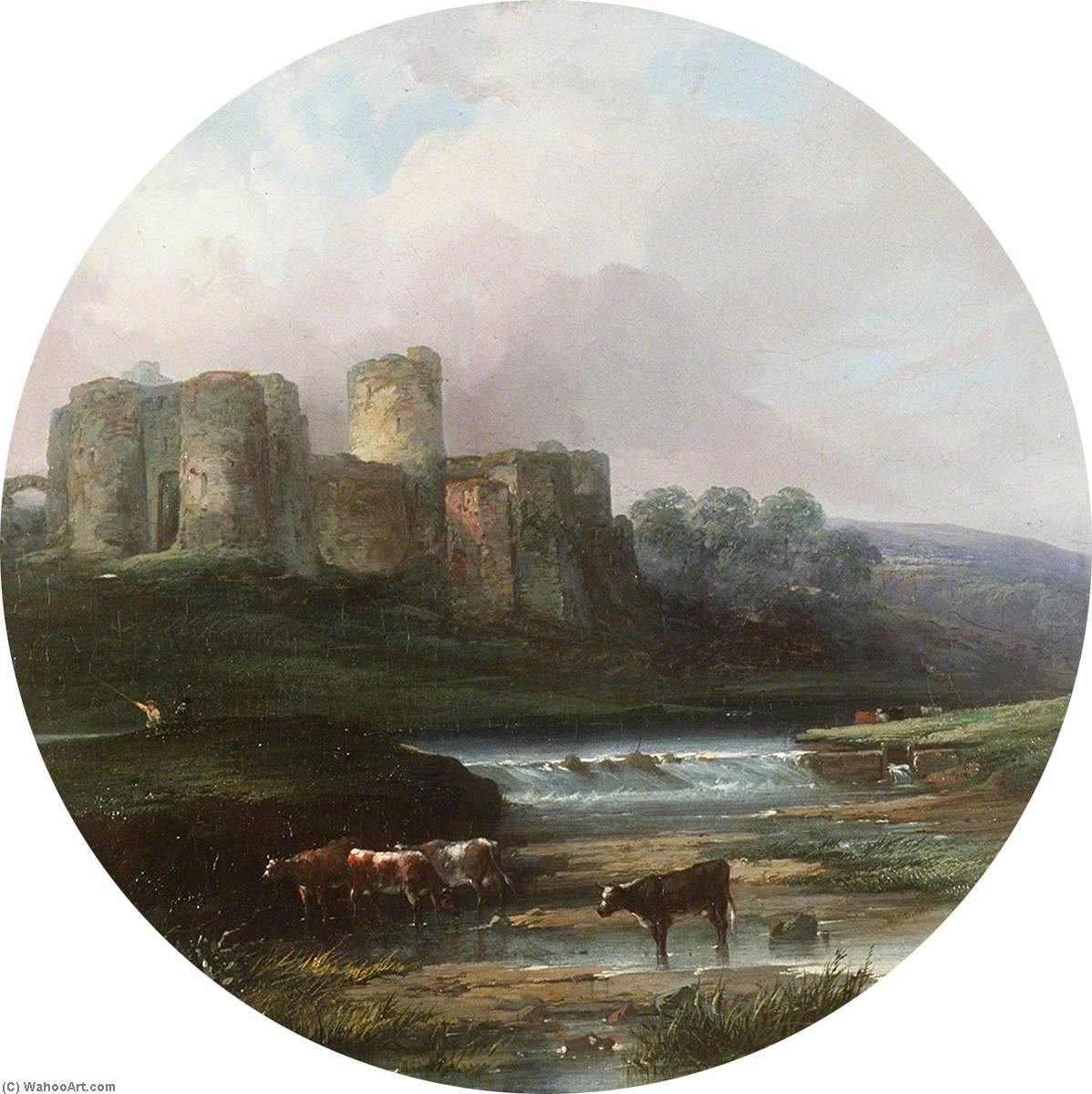 Wikioo.org - The Encyclopedia of Fine Arts - Painting, Artwork by William Pitt - Kidwelly Castle, South Wales