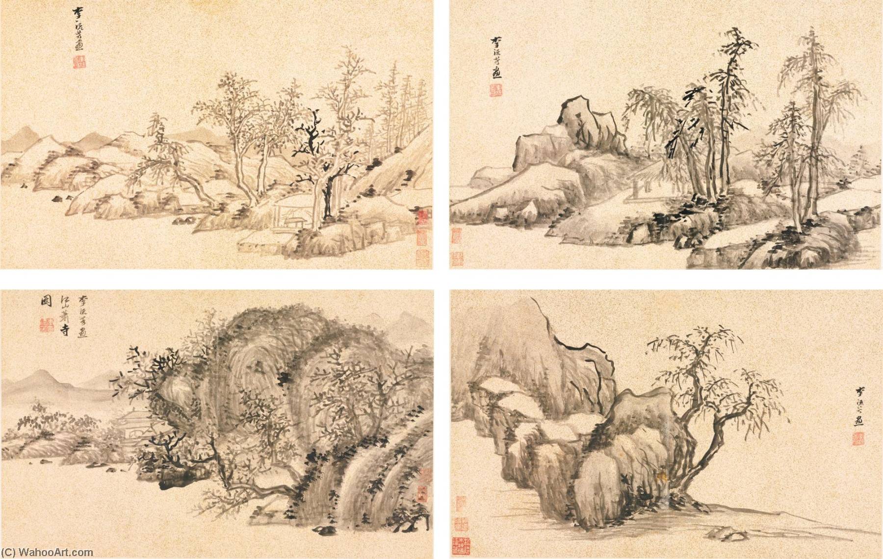 WikiOO.org - Encyclopedia of Fine Arts - Lukisan, Artwork Li Liufang - LANDSCAPES