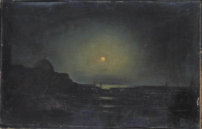 Wikioo.org - The Encyclopedia of Fine Arts - Painting, Artwork by Lottier Louis - Alger (effet de nuit)