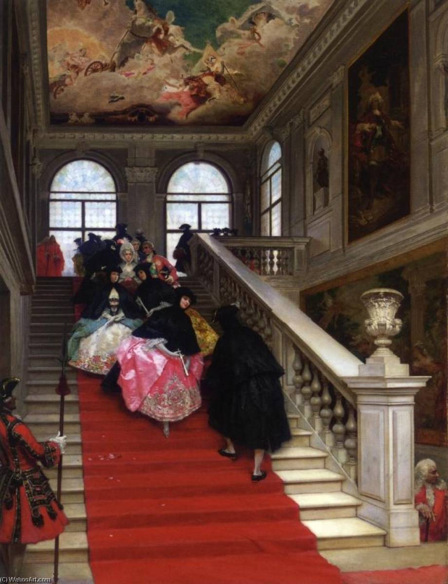 Wikioo.org - The Encyclopedia of Fine Arts - Painting, Artwork by Lucius Rossi - The Masked Ball, Ca Rezzonico, Venice
