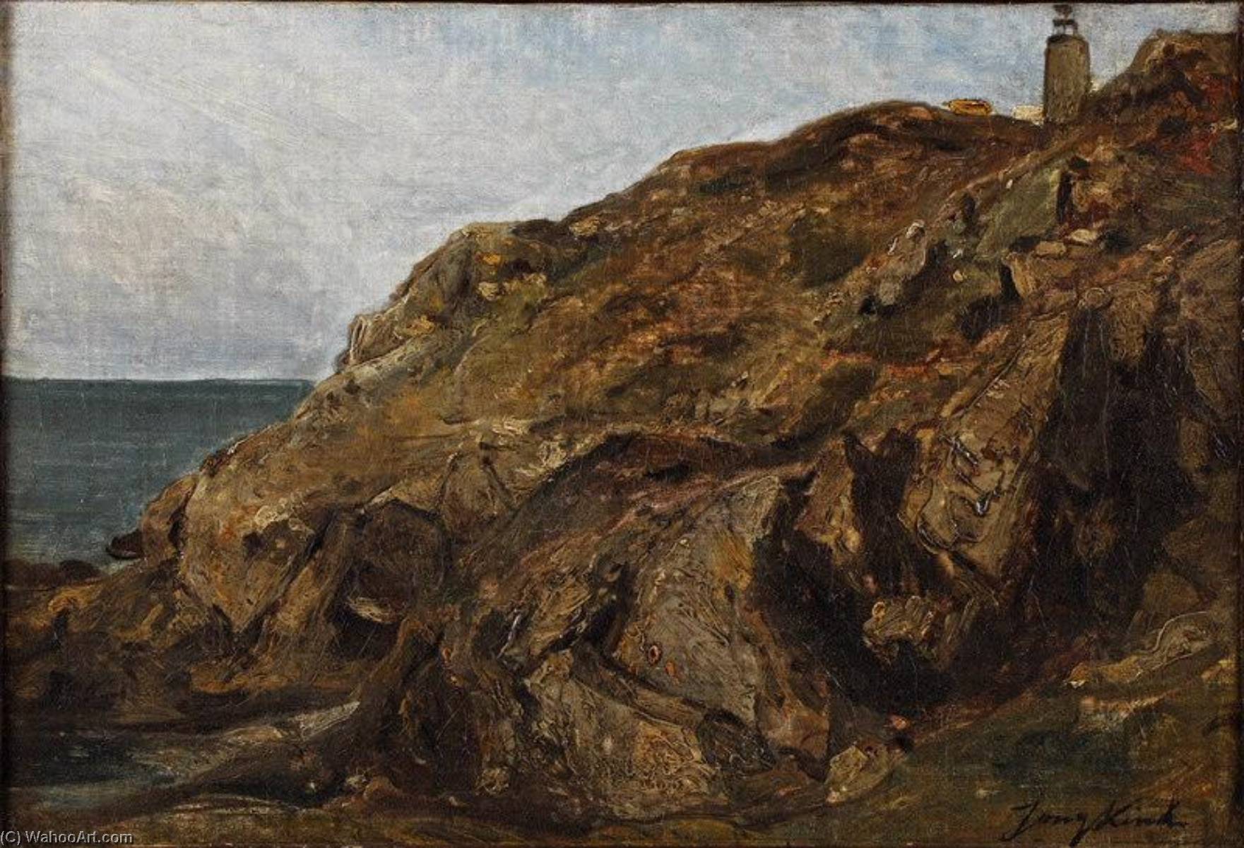 Wikioo.org - The Encyclopedia of Fine Arts - Painting, Artwork by Johan Barthold Jongkind - Falaises