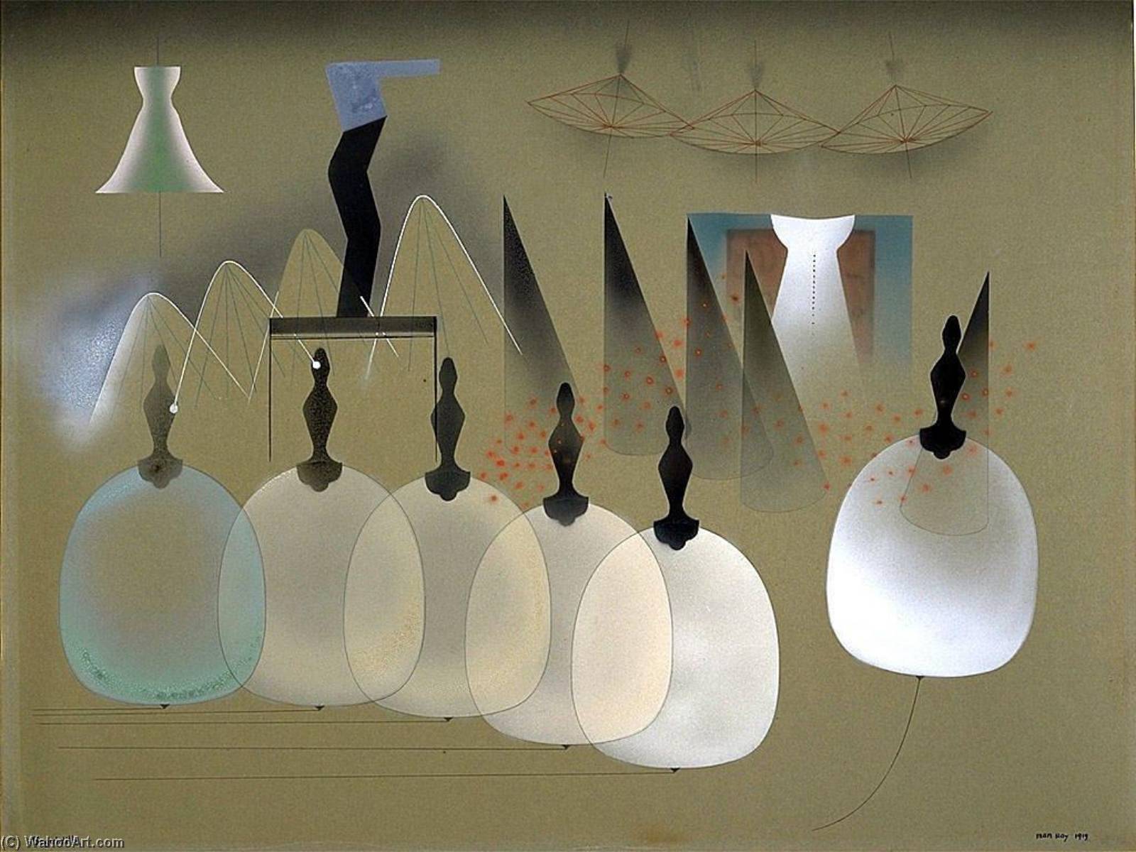 Wikioo.org – La Enciclopedia de las Bellas Artes - Pintura, Obras de arte de Man Ray - Seguidilla