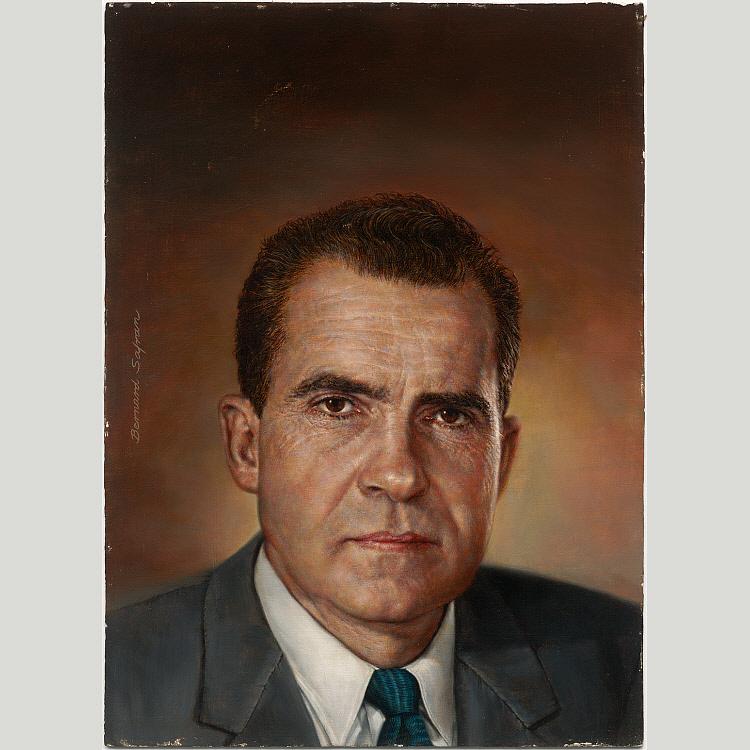 Wikioo.org - The Encyclopedia of Fine Arts - Painting, Artwork by Bernard Safran - Richard Nixon