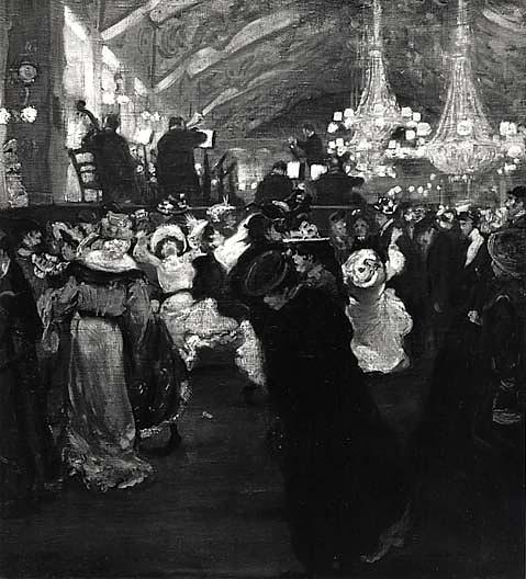 Wikioo.org - The Encyclopedia of Fine Arts - Painting, Artwork by Alfred Henry Maurer - Le Bal Au Moulin Rouge, (painting)