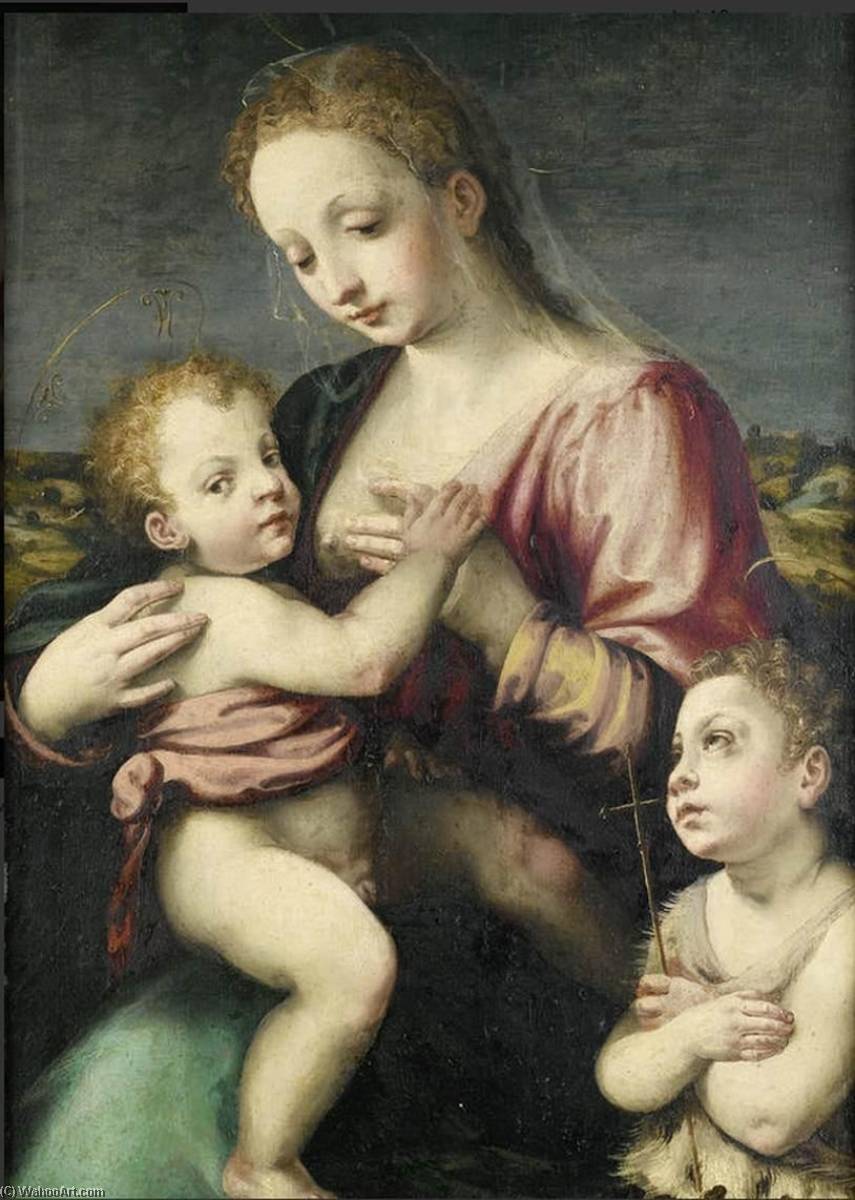 Wikioo.org - The Encyclopedia of Fine Arts - Painting, Artwork by Niccolò Betti - Virgin and Child with the Infant St John the Baptist