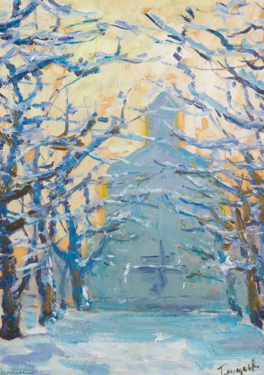 Wikioo.org - Die Enzyklopädie bildender Kunst - Malerei, Kunstwerk von Nikolai Petrovich Glushchenko - im Winter