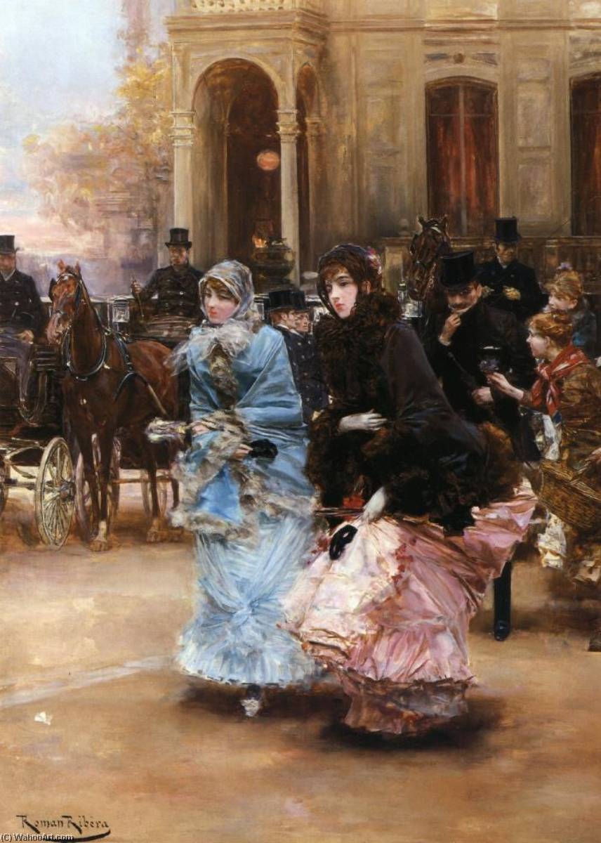 Wikioo.org - The Encyclopedia of Fine Arts - Painting, Artwork by Roman Ribera Cirera - Going to the Ball