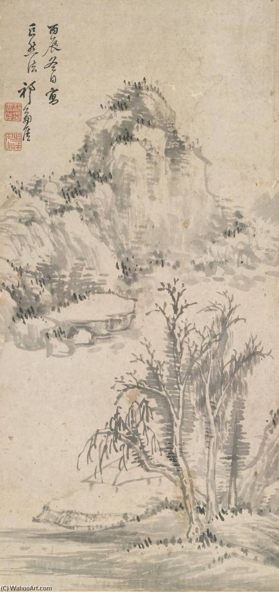 Wikioo.org - The Encyclopedia of Fine Arts - Painting, Artwork by Qi Zhijia - LANDSCAPE AFTER JURAN