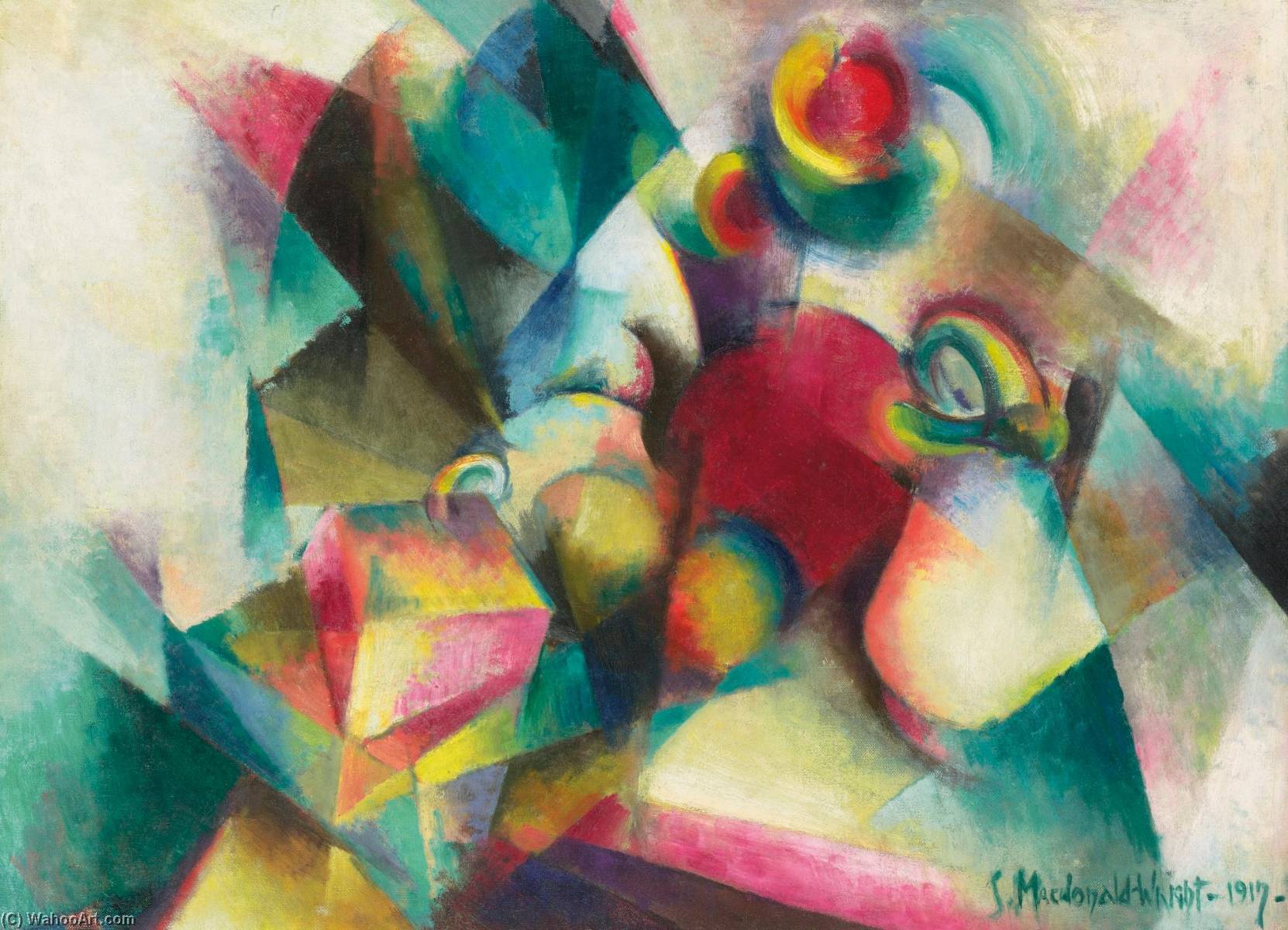 Wikioo.org - The Encyclopedia of Fine Arts - Painting, Artwork by Stanton Macdonald Wright - Still Life Synchromy
