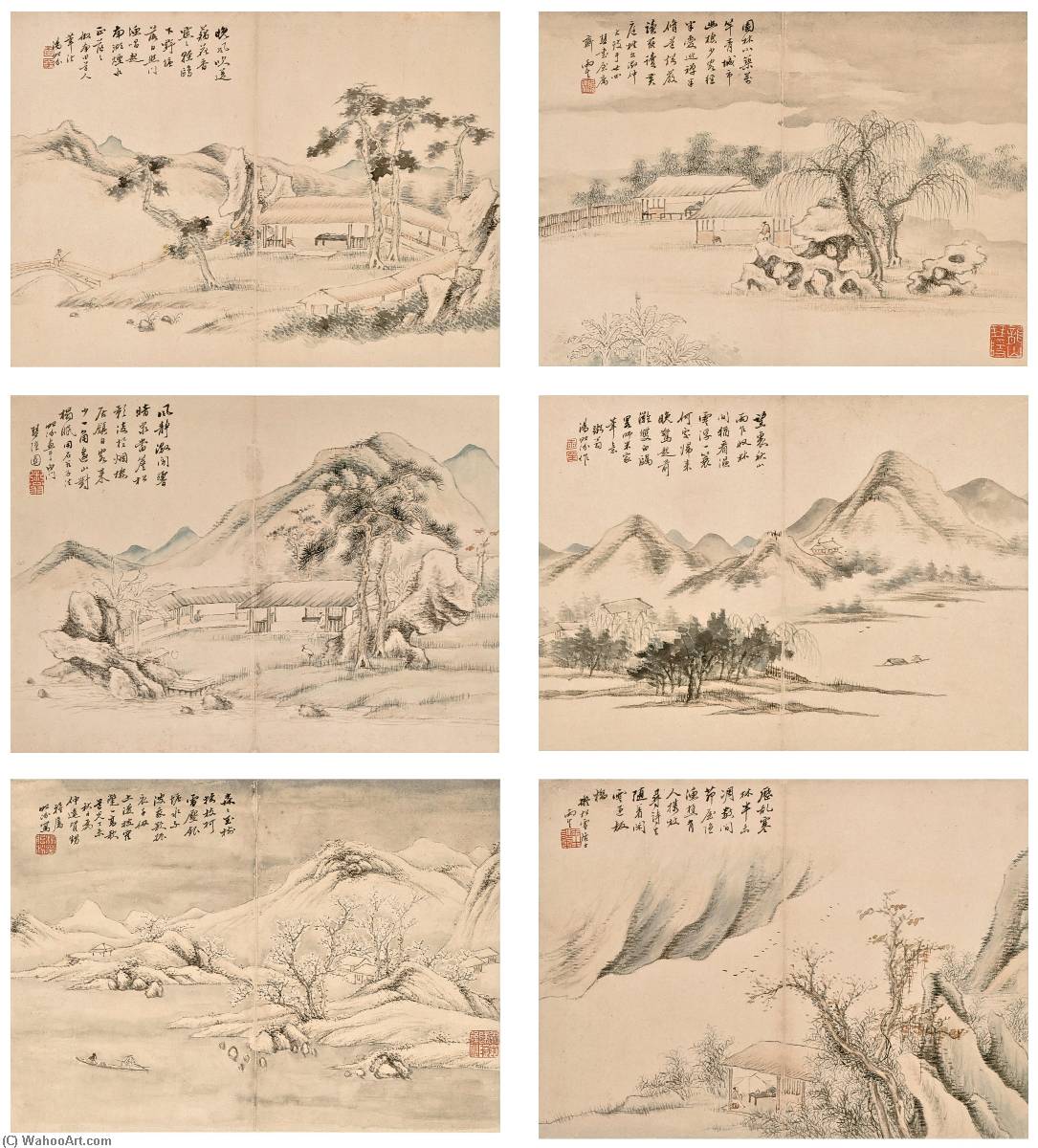 Wikioo.org - The Encyclopedia of Fine Arts - Painting, Artwork by Tang Yifen - LANDSCAPES