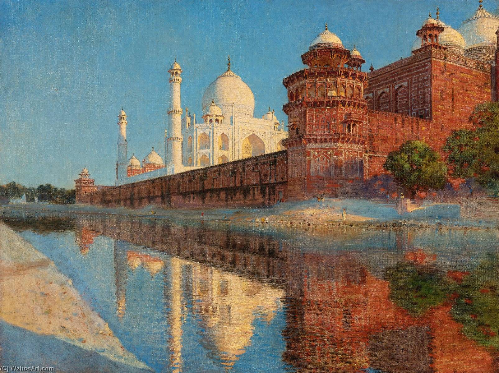 Wikioo.org - The Encyclopedia of Fine Arts - Painting, Artwork by Vasily Vasilievich Vereschagin - The Taj Mahal, Evening