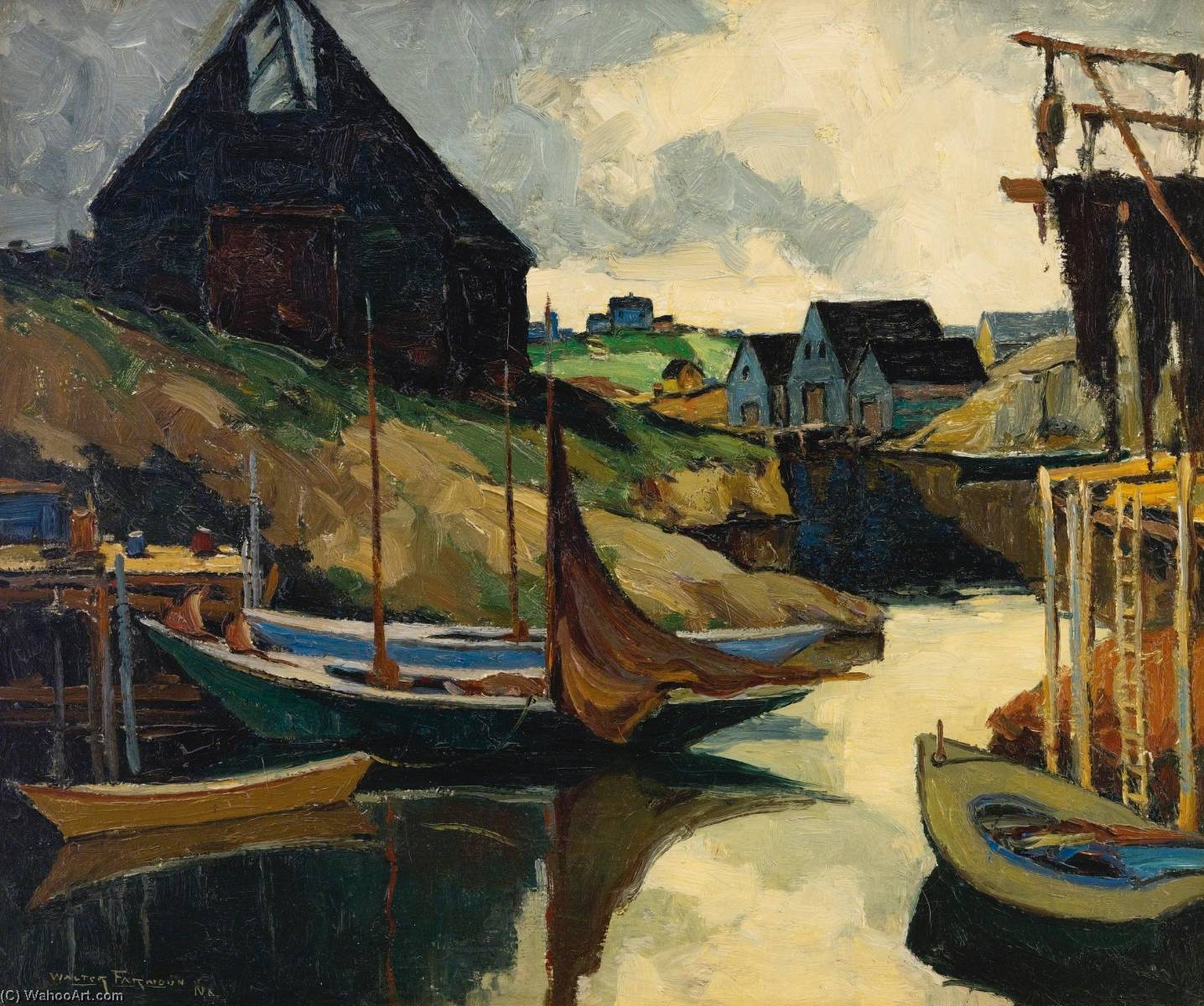 Wikioo.org - The Encyclopedia of Fine Arts - Painting, Artwork by Walter Farndon - Safe Harbor
