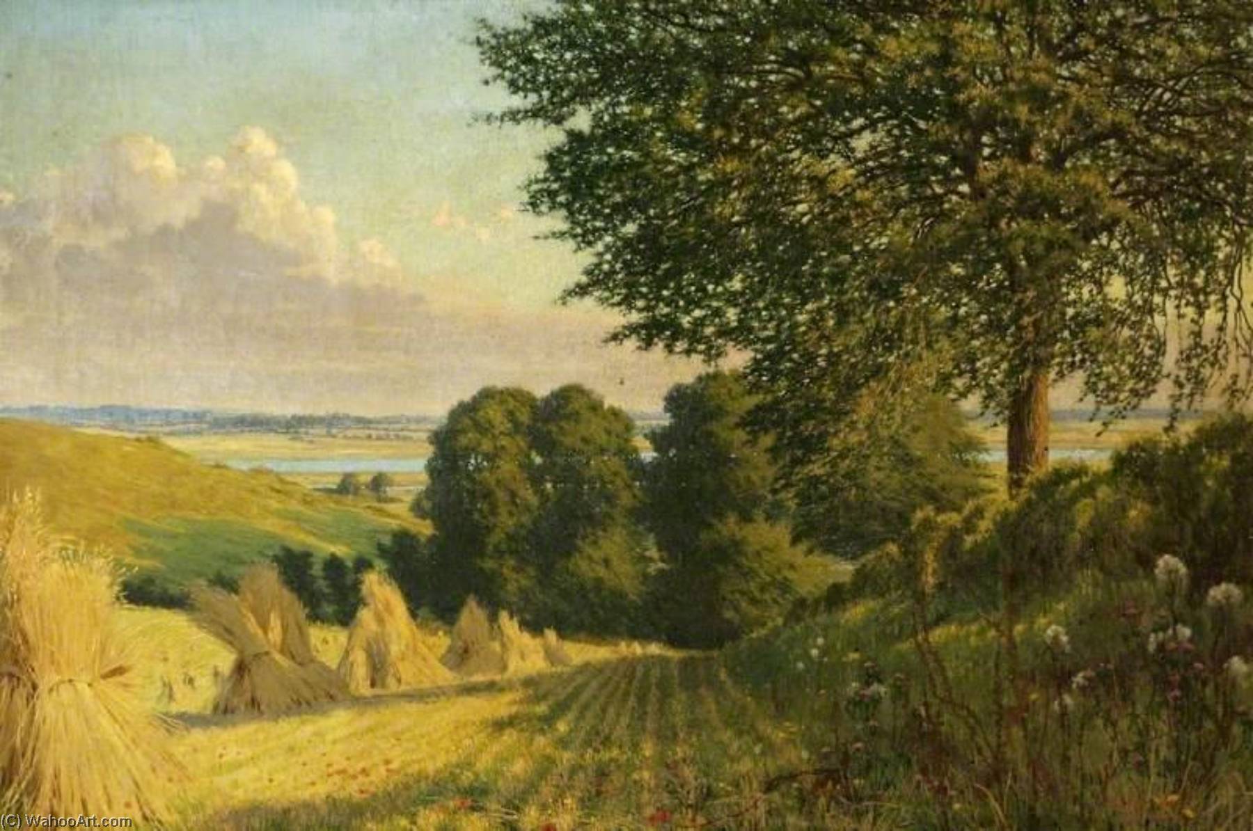 Wikioo.org - The Encyclopedia of Fine Arts - Painting, Artwork by William Savage Cooper - Harvest Scene