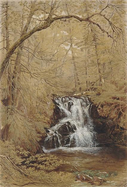 Wikioo.org - The Encyclopedia of Fine Arts - Painting, Artwork by William Rickarby Miller - Indian Falls, Indian Brook, Cold Springs, New York