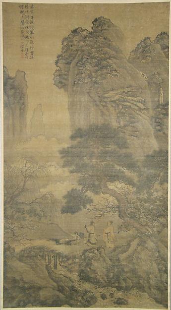 Wikioo.org - The Encyclopedia of Fine Arts - Painting, Artwork by Xie Shichen - 明 謝時臣 谿山春曉圖 軸 Spring Morning in the Mountains