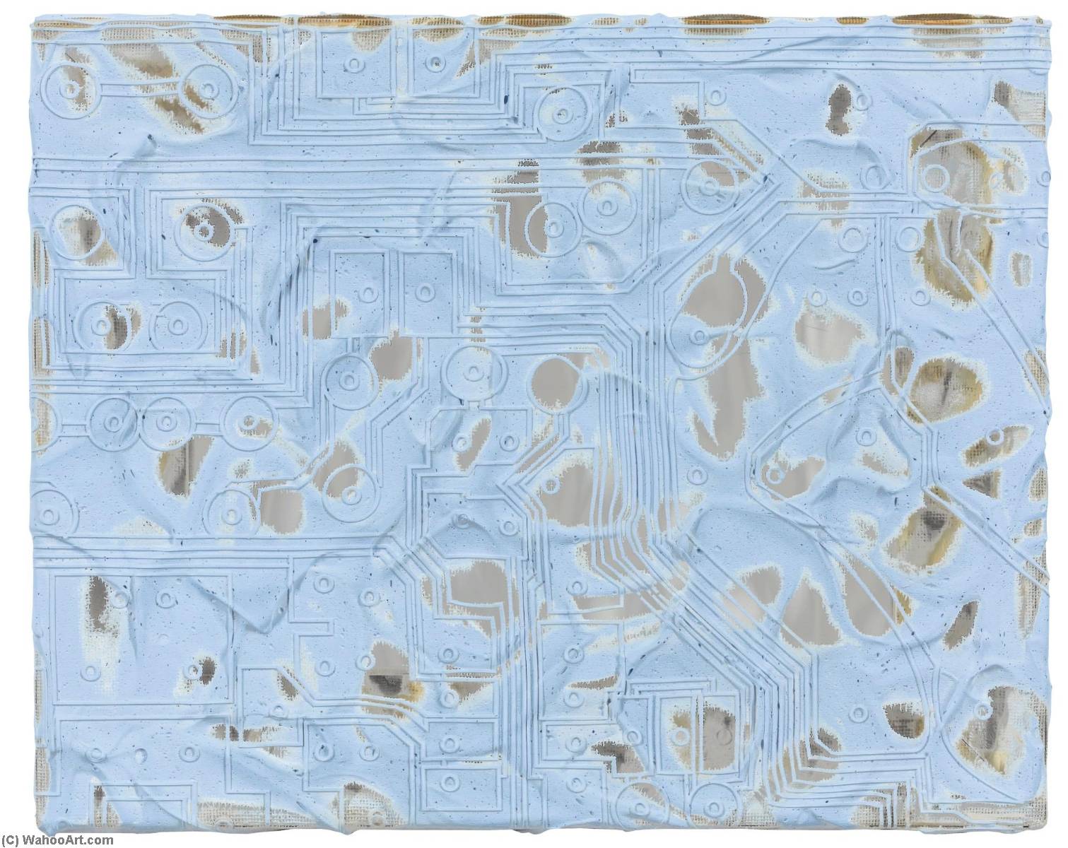 WikiOO.org - Enciclopedia of Fine Arts - Pictura, lucrări de artă Analia Saban - Study for Blue Circuit Board