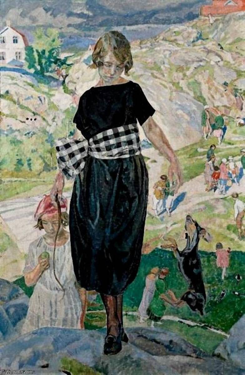 Wikioo.org - The Encyclopedia of Fine Arts - Painting, Artwork by Carl Wilhelm Wilhelmson - The Jumping Dog