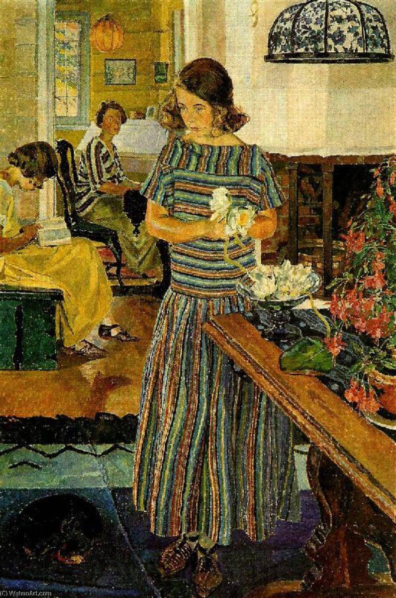 Wikioo.org - The Encyclopedia of Fine Arts - Painting, Artwork by Carl Wilhelm Wilhelmson - Girl with Flowers