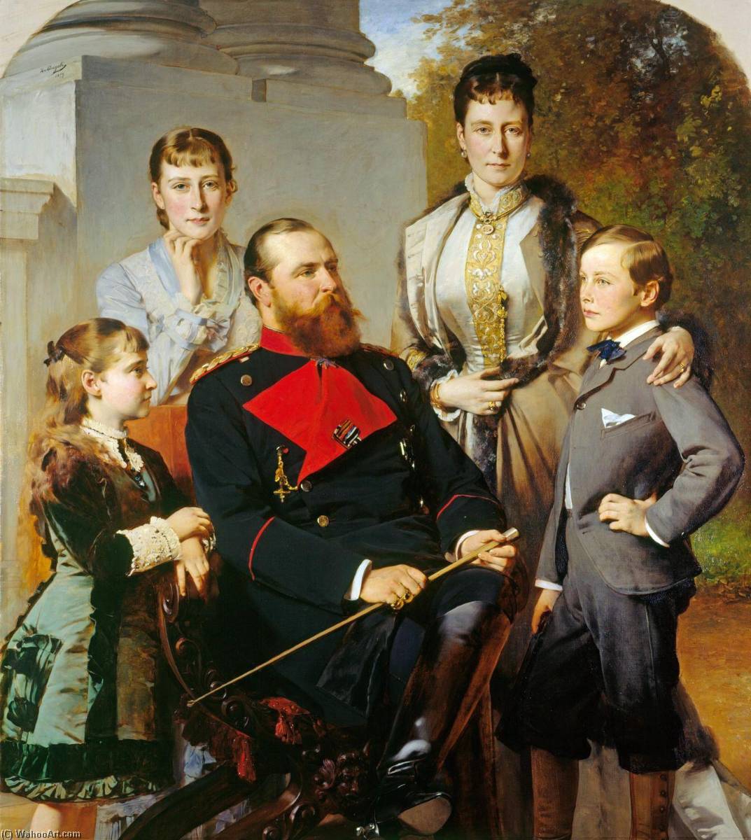 Wikioo.org - The Encyclopedia of Fine Arts - Painting, Artwork by Heinrich Von Angeli - The Family of the Grand Duke of Hesse