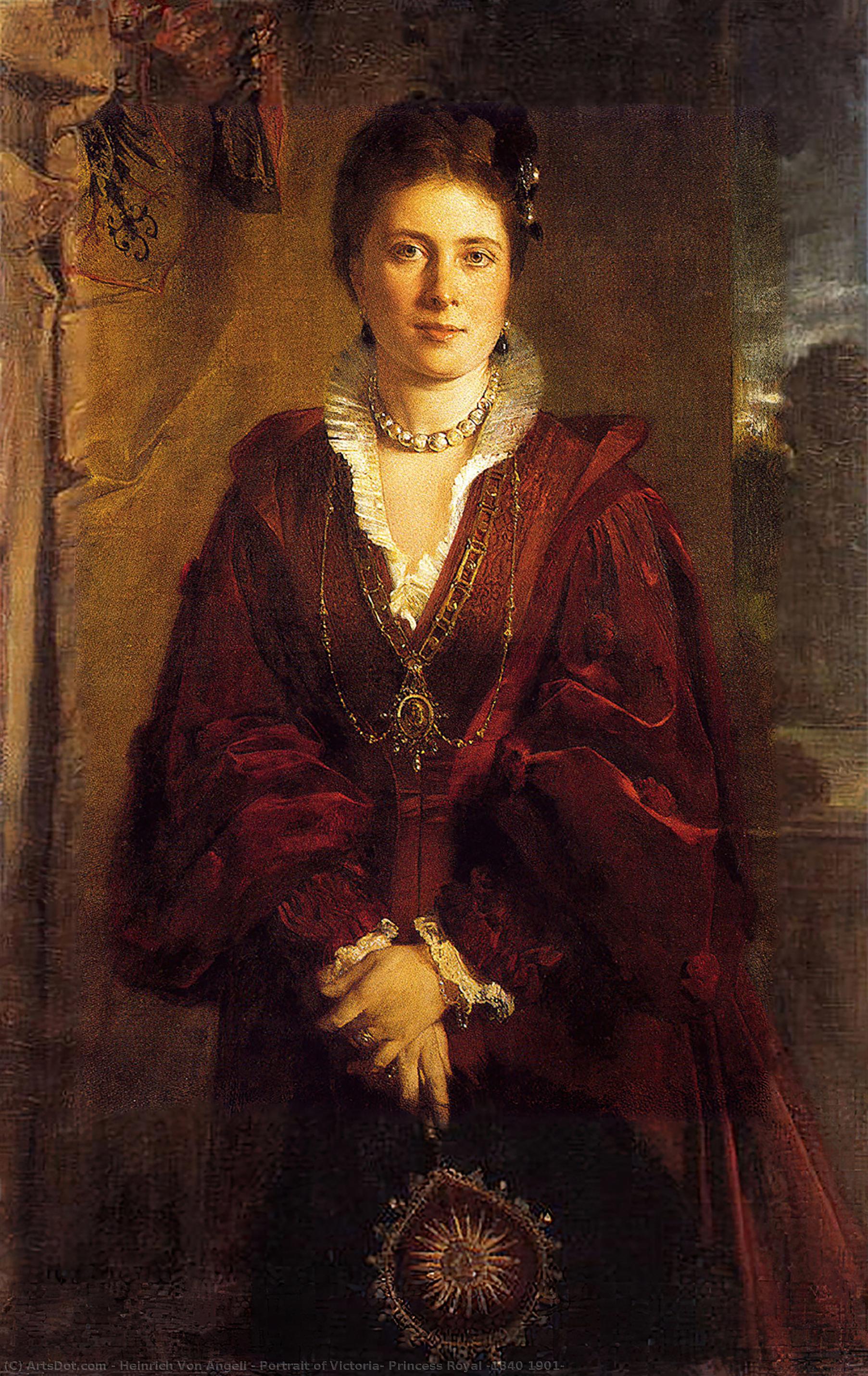 WikiOO.org - אנציקלופדיה לאמנויות יפות - ציור, יצירות אמנות Heinrich Von Angeli - Portrait of Victoria, Princess Royal (1840 1901)