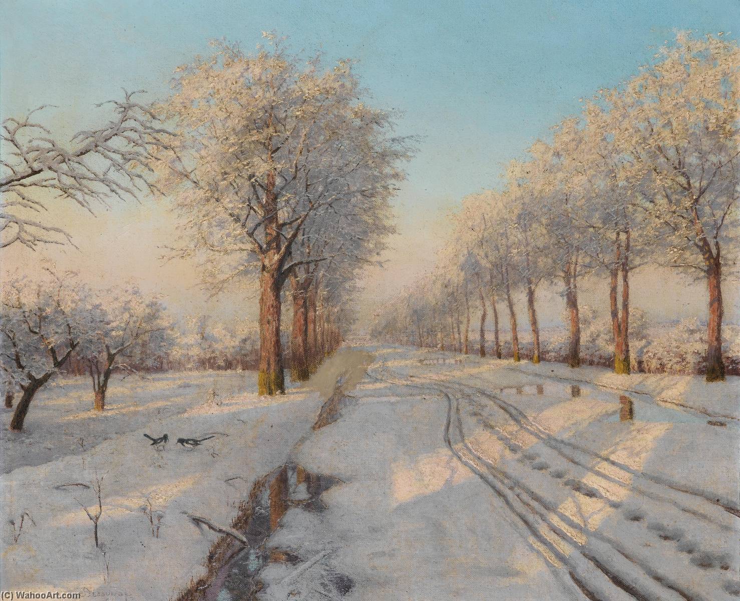WikiOO.org - Εγκυκλοπαίδεια Καλών Τεχνών - Ζωγραφική, έργα τέχνης Boris Vasilievich Bessonov - Winter Sunset