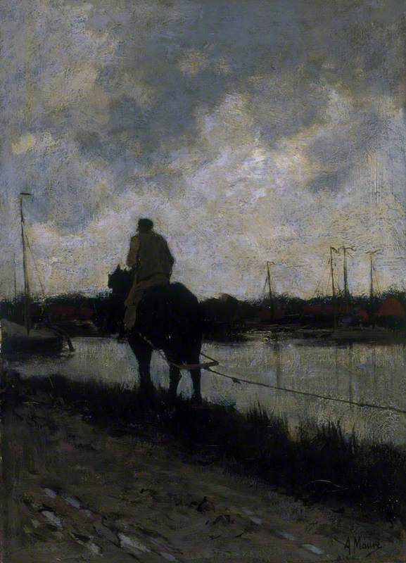 Wikioo.org - The Encyclopedia of Fine Arts - Painting, Artwork by Anton Mauve - The Tow Path No.1